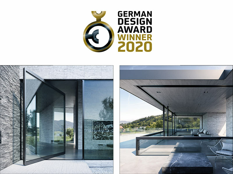 air-lux vítězí dvakrát: German design award ocenění pro klesající okna a pivotové dveře
